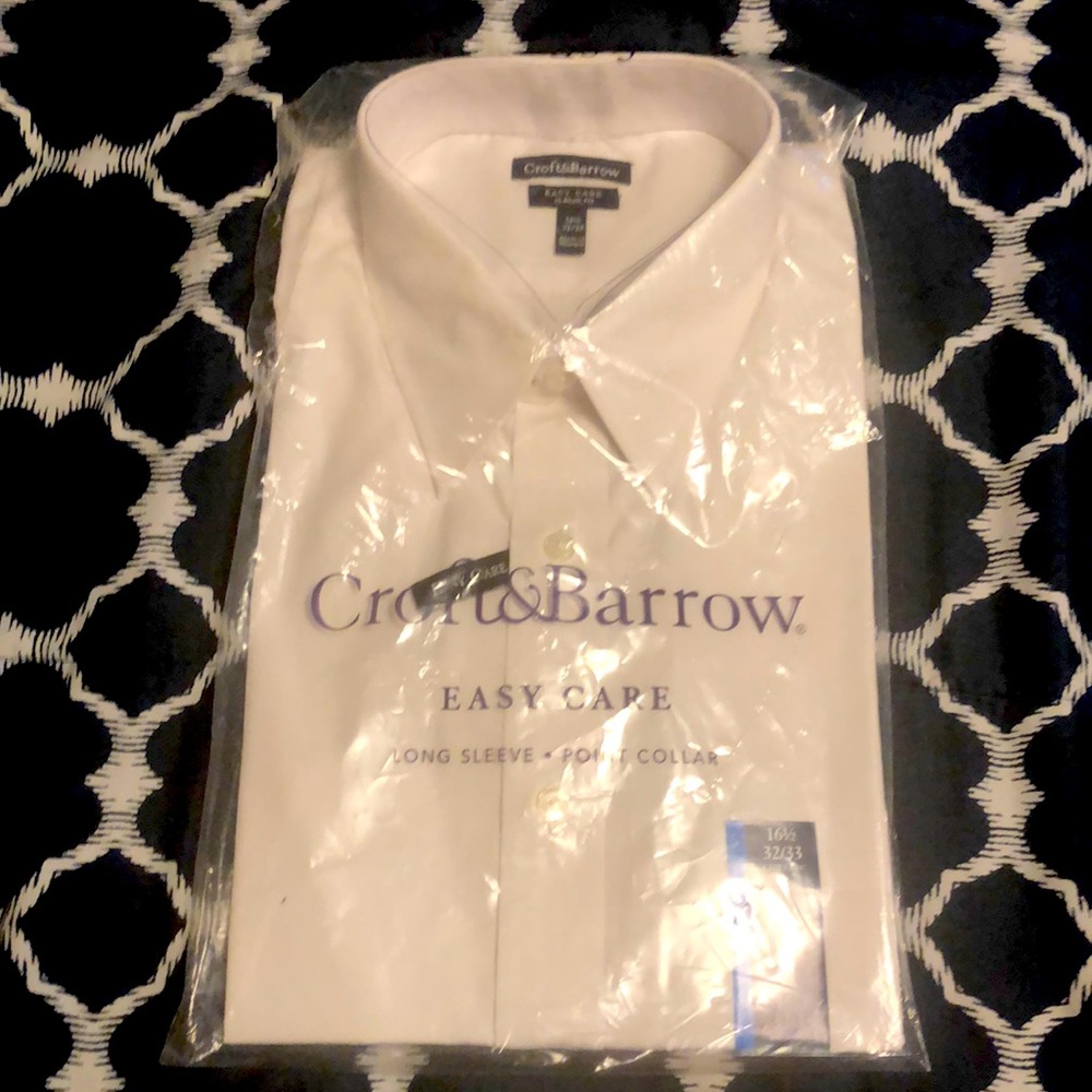 Mens white shirt, long sleeve, size 16 1/2